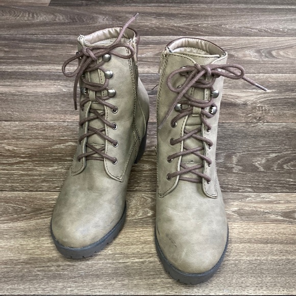 Report Platform Combat Booties Army Green and Brown size 10 - Picture 1 of 7